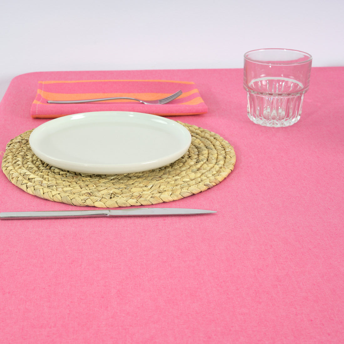 Nappe en tissu jacquard Maglia Lisse Fuchsia