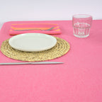 Mantel de tela jacquard Maglia Liso Fucsia
