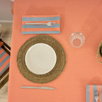 Mantel de tela jacquard Maglia Liso Naranja