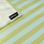 Mantel de tela jacquard Maglia Raya Pistacho y Turquesa