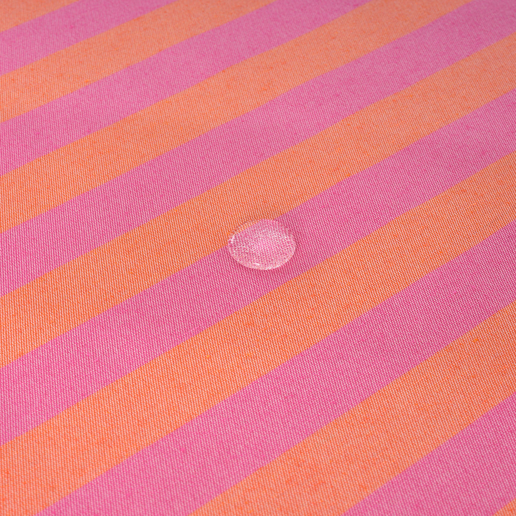 Mantel de tela jacquard Maglia Raya Fucsia y Naranja