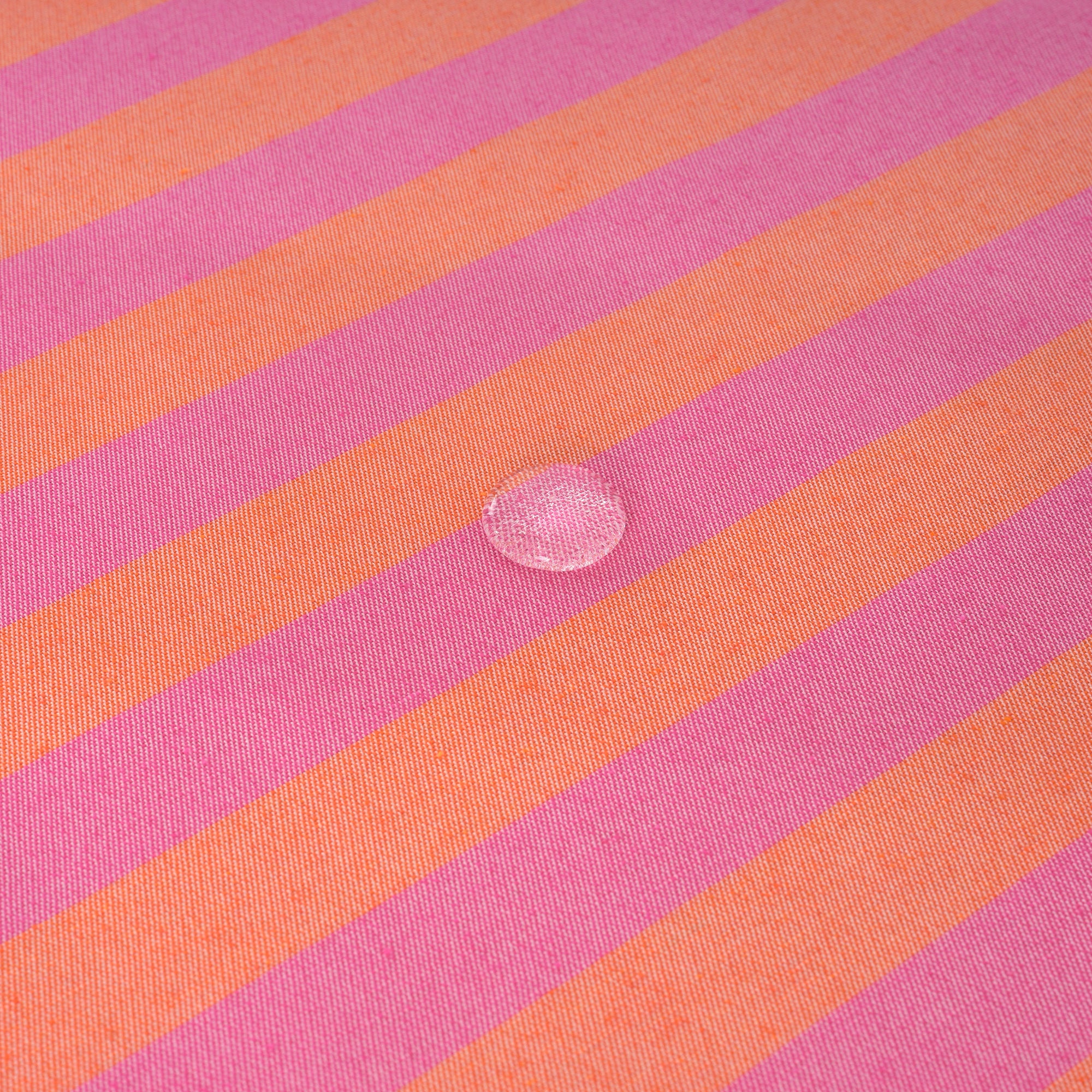 Mantel de tela jacquard Maglia Raya Fucsia y Naranja
