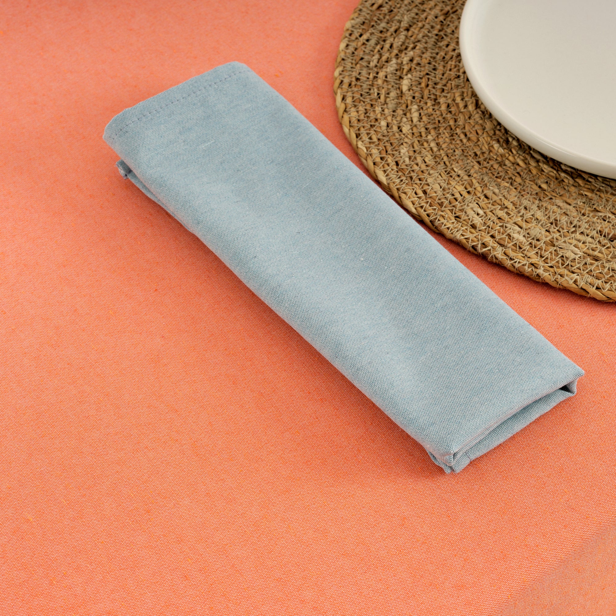 Pack 2 unidades servilletas Maglia Liso Agua 45x45 cm