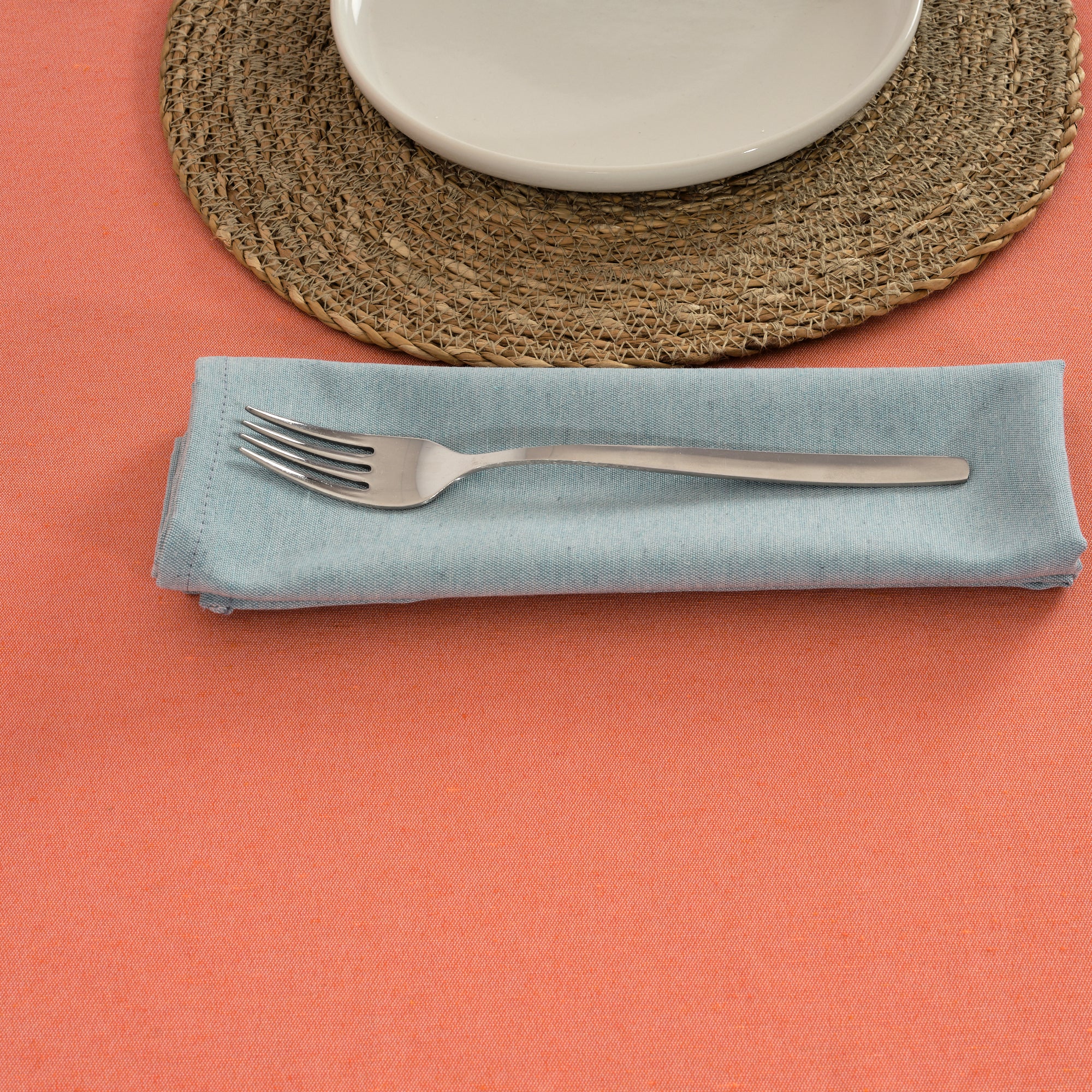 Pack 2 unidades servilletas Maglia Liso Agua 45x45 cm
