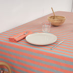 Pack 2 unidades servilletas Maglia Raya Naranja y Agua 45x45 cm