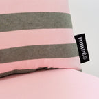 Funda de cojín Maglia Raya Rosa y Musgo 30x50 cm