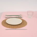 Pack 2 unidades servilletas Maglia Raya Rosa y Musgo 45x45 cm