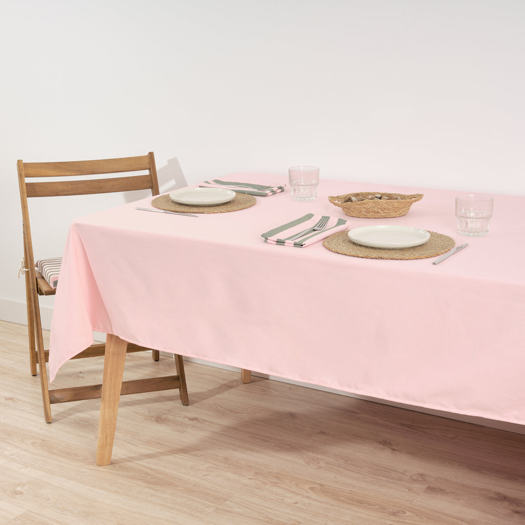 Pack 2 unidades servilletas Maglia Raya Rosa y Musgo 45x45 cm