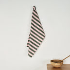 Paño de cocina Maglia Raya Rosa y Musgo 45x70 cm