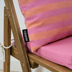 Funda de cojín Maglia Raya Fucsia y Naranja 50x50 cm