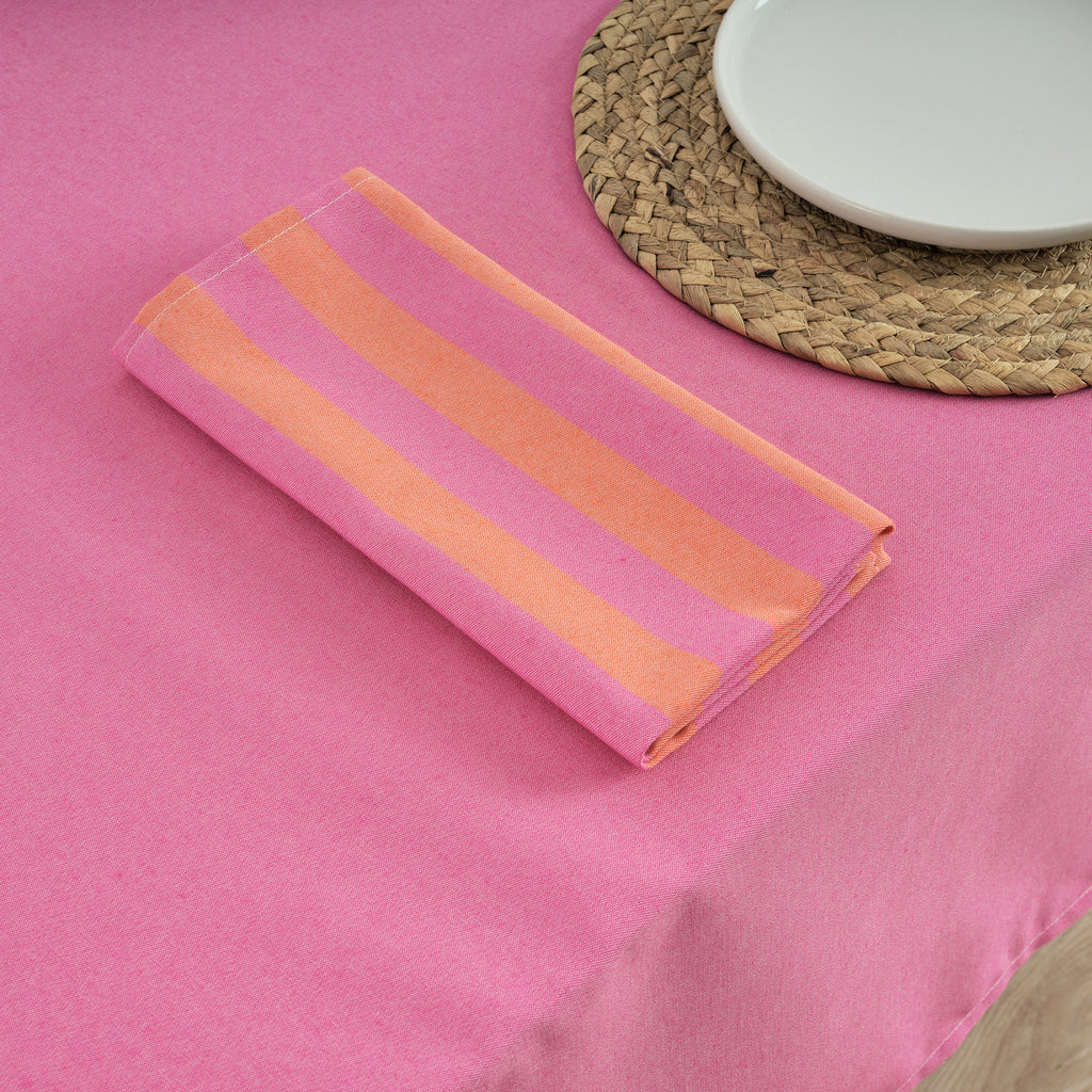 Pack 2 unidades servilletas Maglia Raya Fucsia y Naranja 45x45 cm