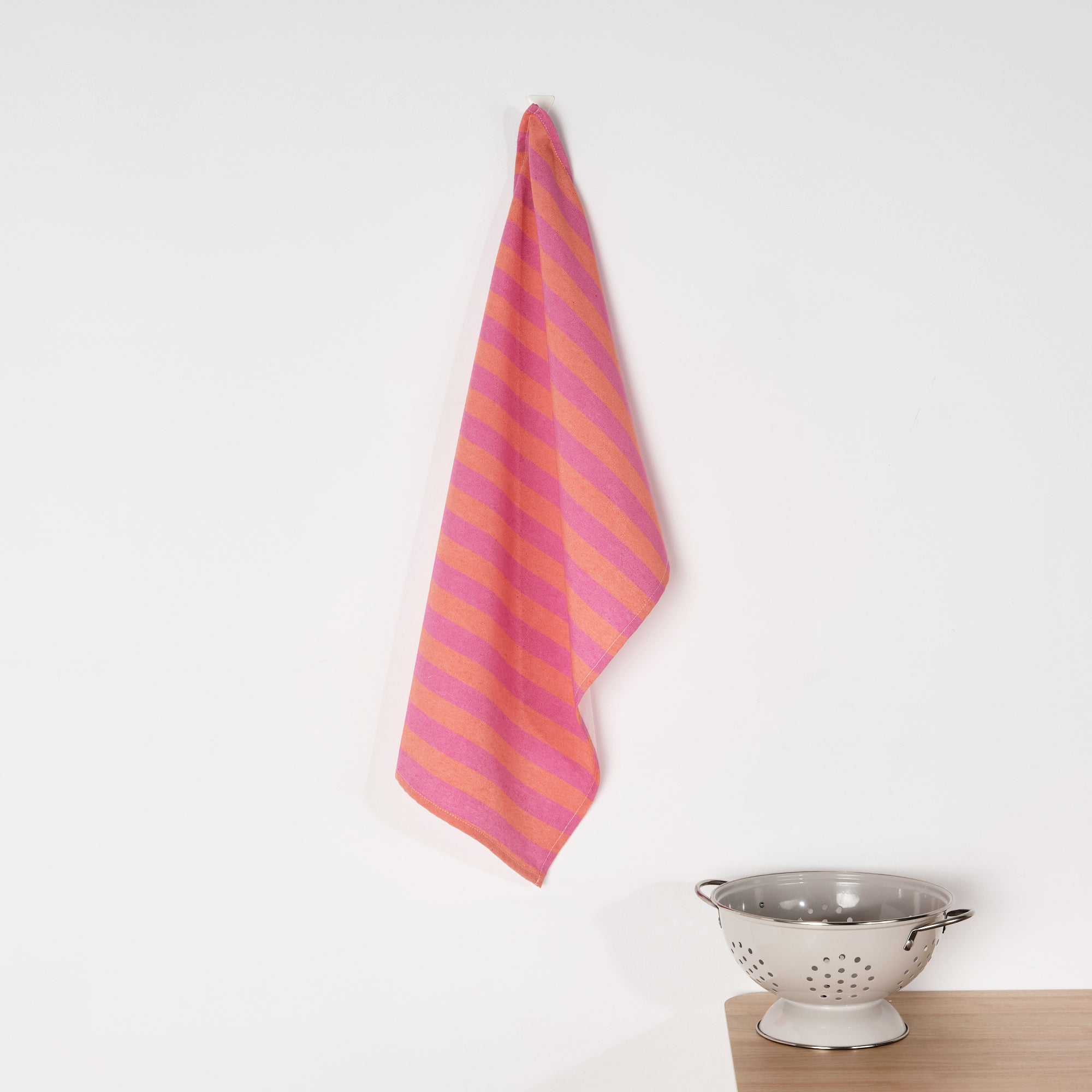 Paño de cocina Maglia Raya Fucsia y Naranja 45x70 cm