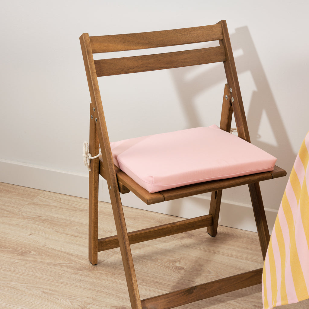 Cojín para asiento acolchado Maglia Liso Rosa 40x40x5 cm