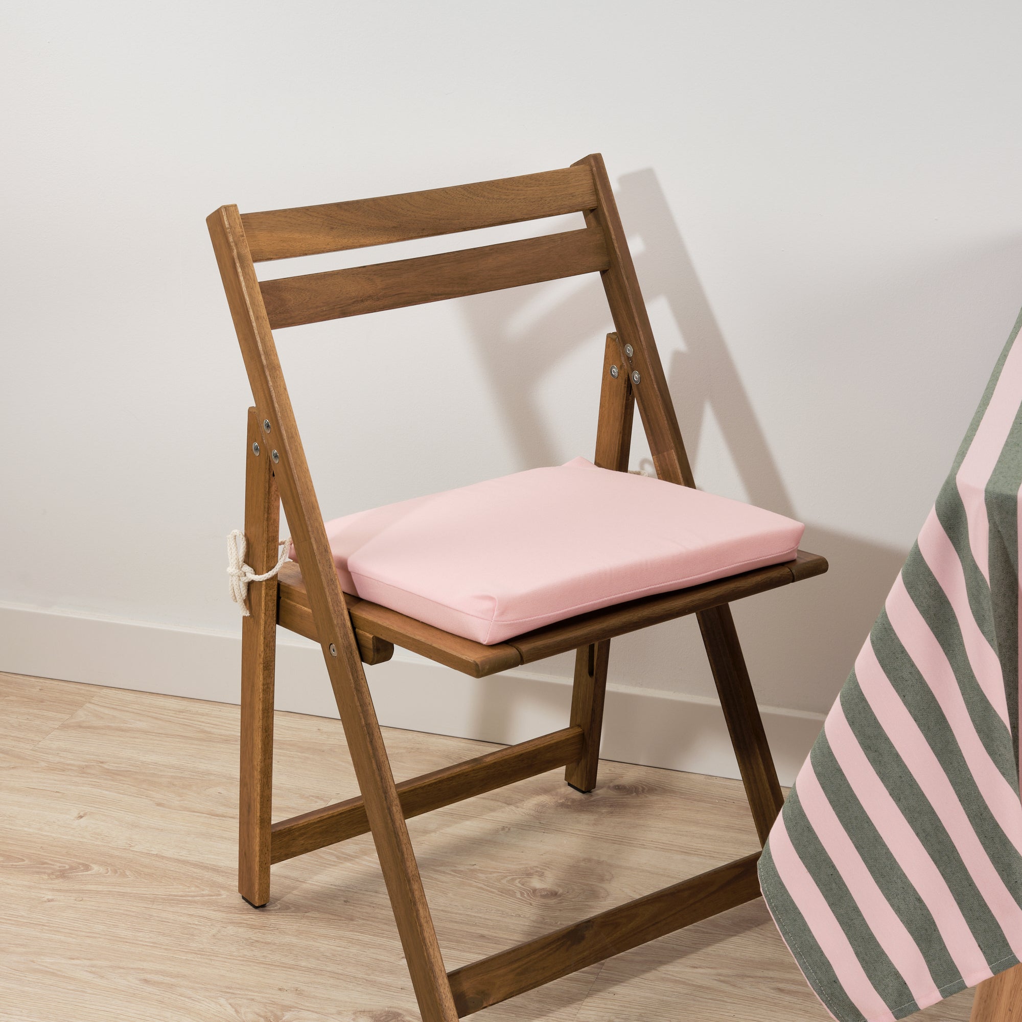 Cojín para asiento acolchado Maglia Liso Rosa 40x40x5 cm