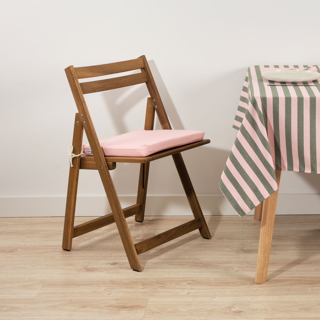 Cojín para asiento acolchado Maglia Liso Rosa 40x40x5 cm
