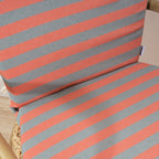 Cojín para silla de exterior Maglia Raya Naranja y Agua 48x90 cm