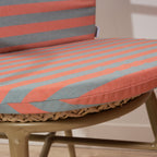 Cojín para silla de exterior Maglia Raya Naranja y Agua 48x90 cm