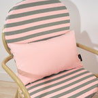 Cojín para silla de exterior Maglia Raya Rosa y Musgo 48x90 cm