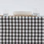 Mantel Vichy impermeable antimanchas Gris Oscuro tacto tela