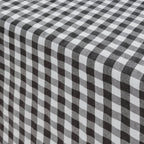 Mantel Vichy impermeable antimanchas Gris Oscuro tacto tela