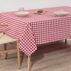 Mantel Vichy impermeable antimanchas Rojo tacto tela