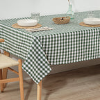 Mantel Vichy impermeable antimanchas Verde tacto tela