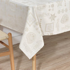 Mantel de tela jacquard hilo dorado PSC4732A