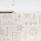 Mantel de tela jacquard hilo dorado PSC4732A