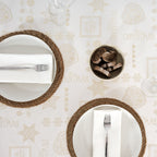Mantel de tela jacquard hilo dorado PSC4732A