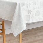 Mantel de tela jacquard hilo plateado PSC4732A