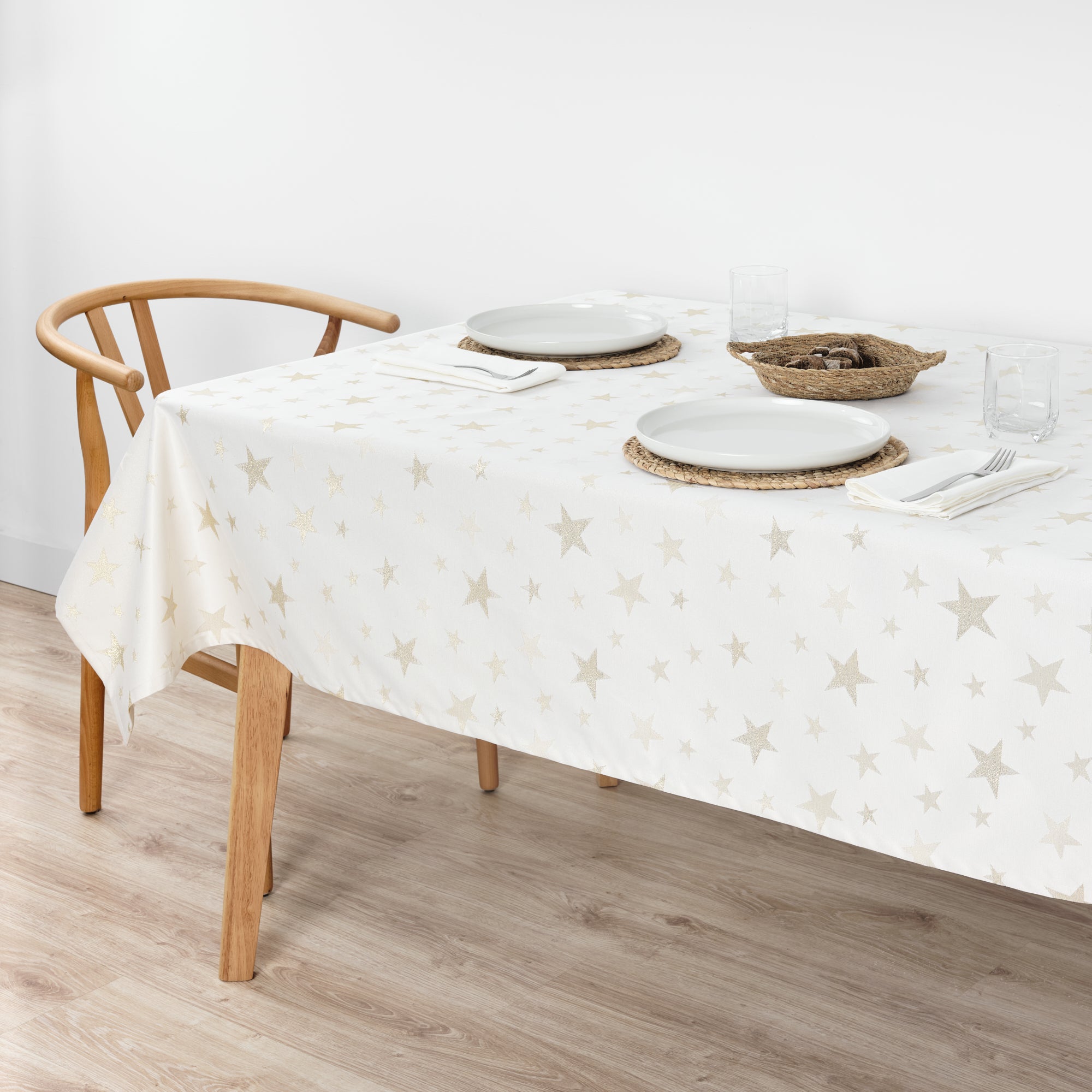 Mantel de tela jacquard hilo dorado PSC4736A
