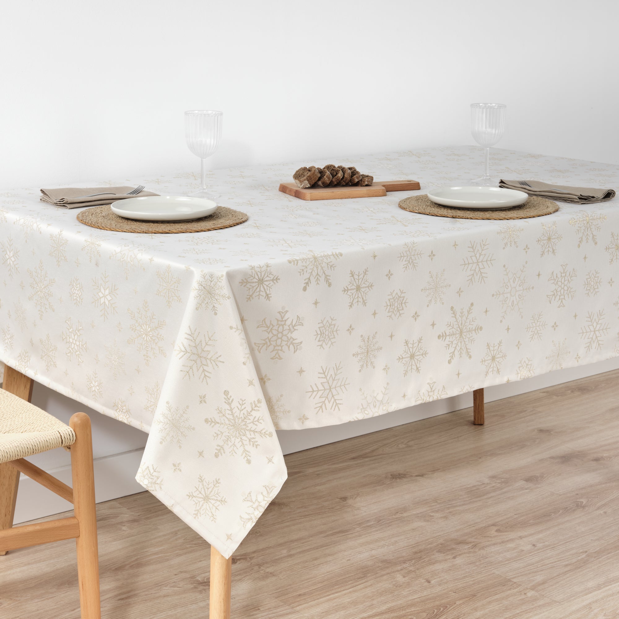 Mantel de tela jacquard hilo dorado PSC4821