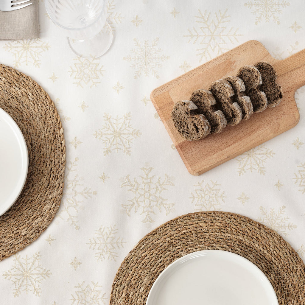 Mantel de tela jacquard hilo dorado PSC4821