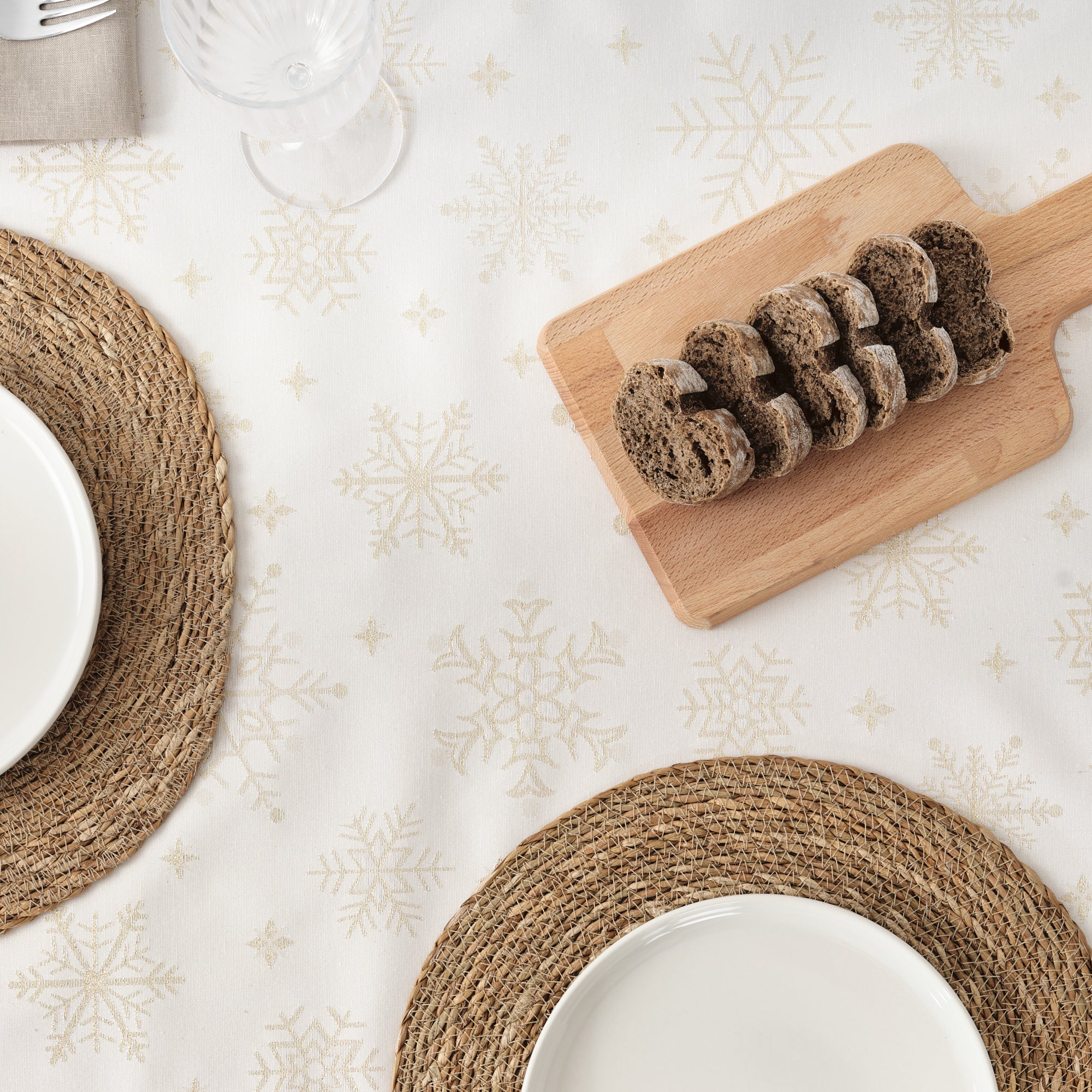 Mantel de tela jacquard hilo dorado PSC4821