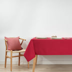 Mantel antimanchas reversible jacquard LISO ROJO
