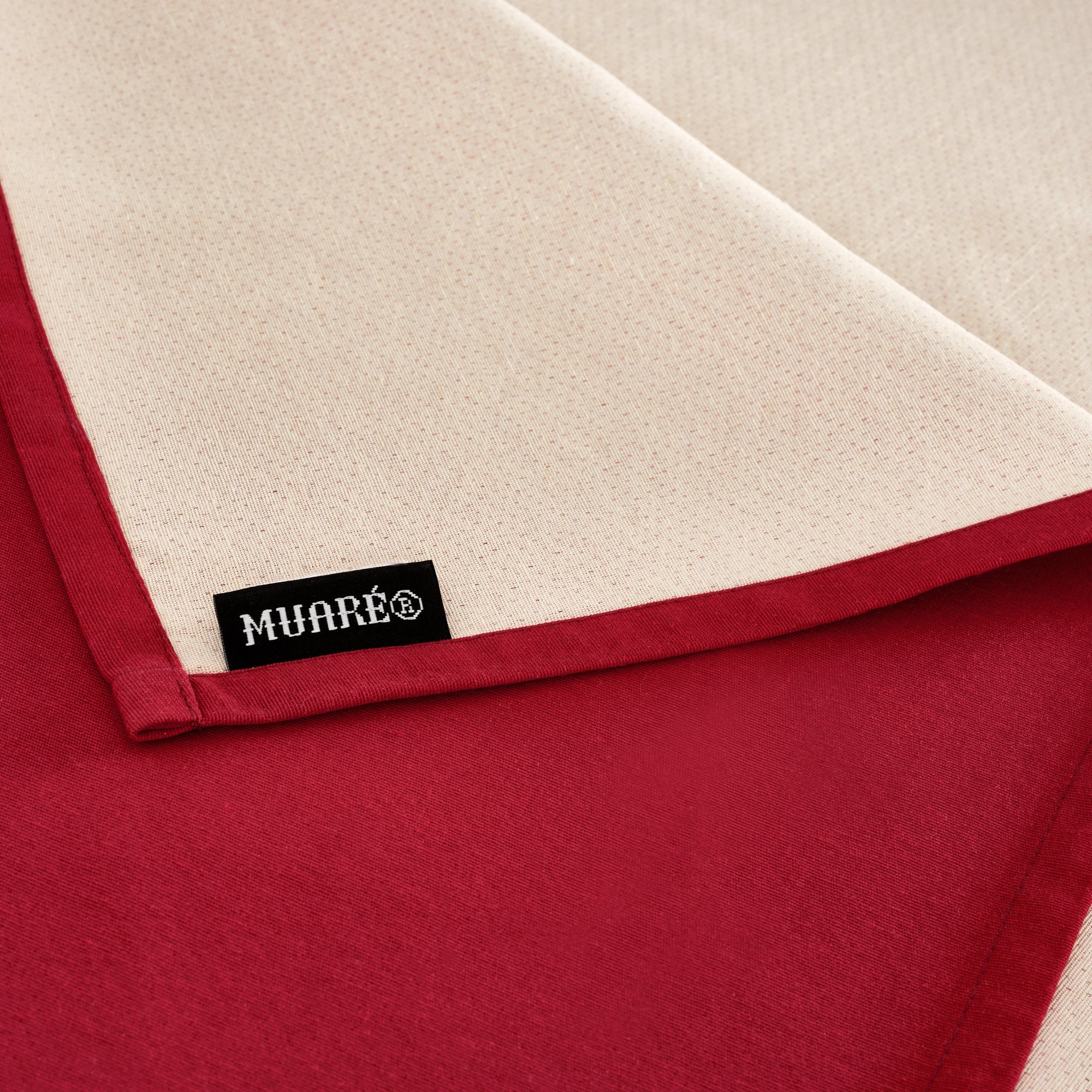 Mantel antimanchas reversible jacquard LISO ROJO
