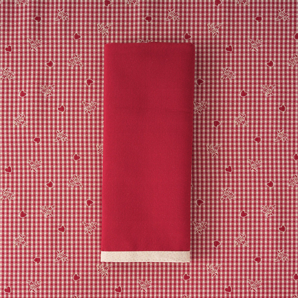 Pack de 2 unidades servilleta jacquard reversible LISO ROJO 45x45 cm