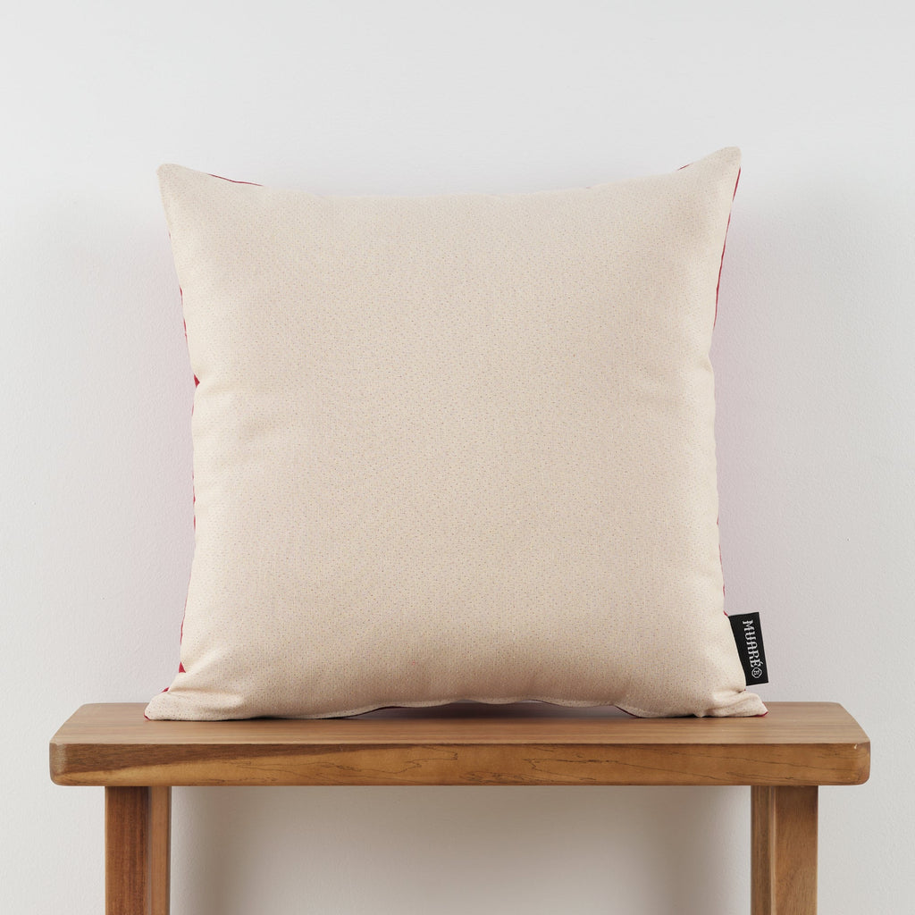 Funda de cojín jacquard reversible 45x45 cm LISO ROJO