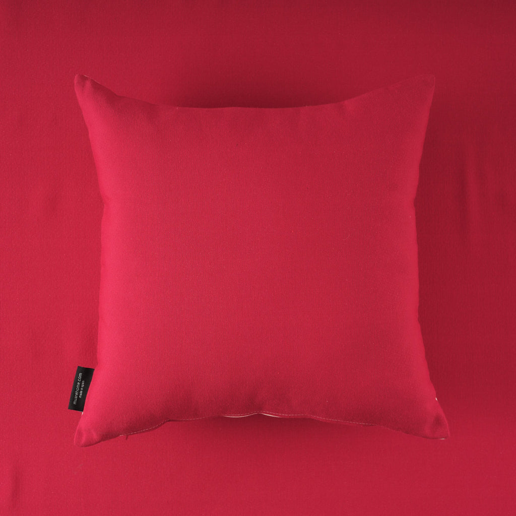 Funda de cojín jacquard reversible 45x45 cm LISO ROJO