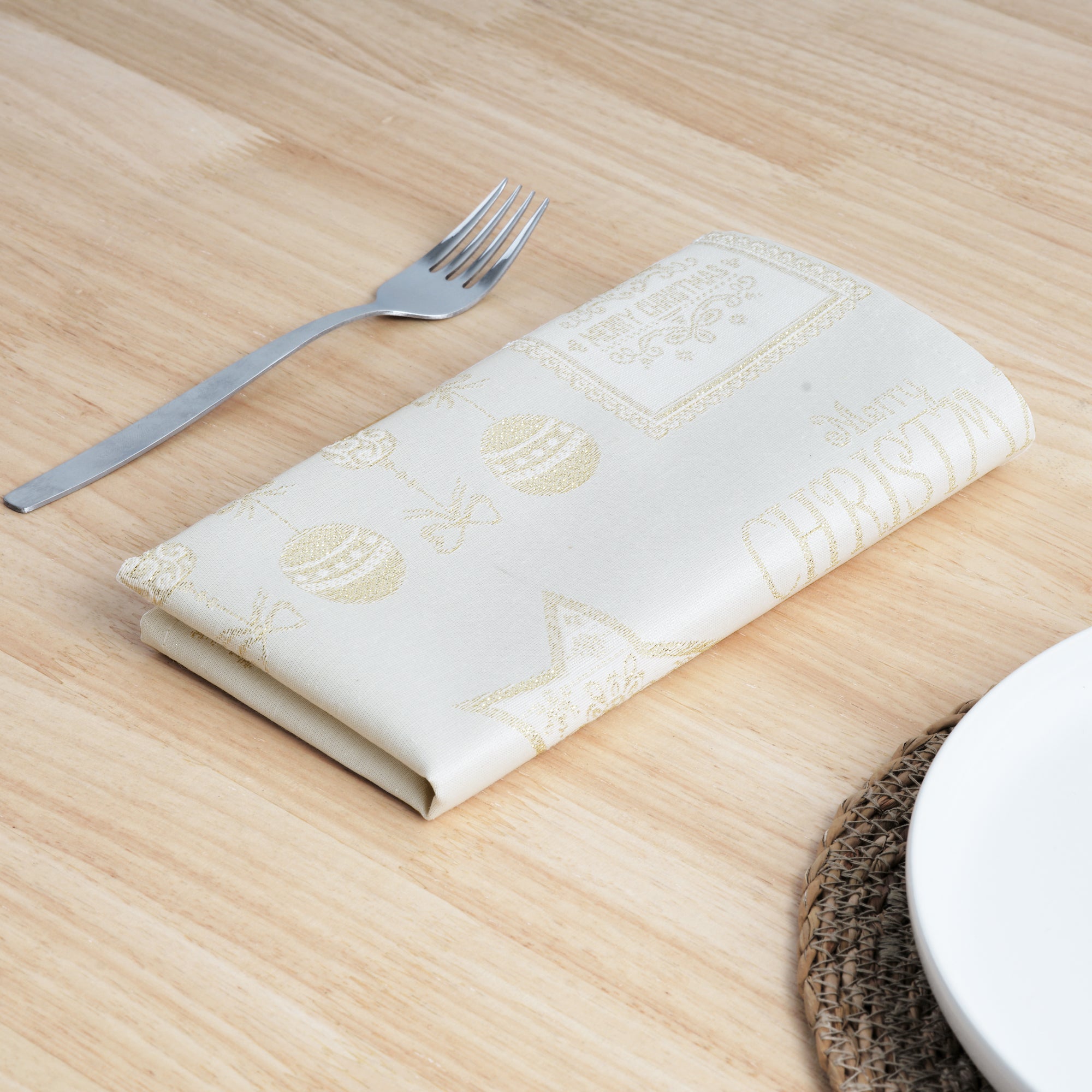 Pack de 2 unidades servilleta jacquard hilo dorado PSC4732A 45x45 cm