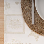 Camino de mesa jacquard hilo dorado PSC4732A 45x140 cm