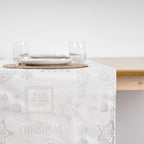 Camino de mesa jacquard hilo plateado PSC4732A 45x140 cm