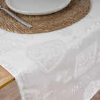 Camino de mesa jacquard hilo plateado PSC4732A 45x140 cm