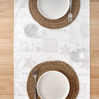 Camino de mesa jacquard hilo plateado PSC4732A 45x140 cm