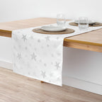 Camino de mesa jacquard hilo plateado PSC4736A 45x140 cm