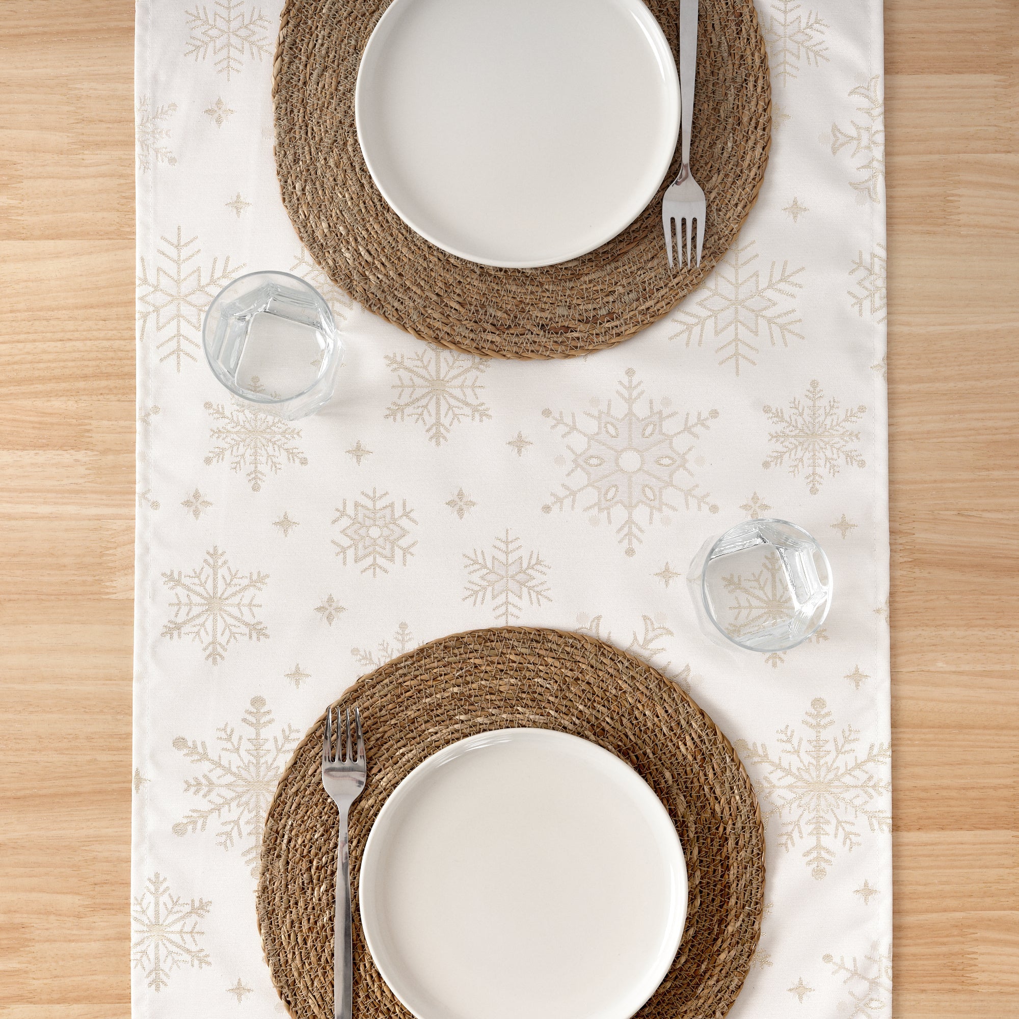 Camino de mesa jacquard hilo dorado PSC4821 45x140 cm