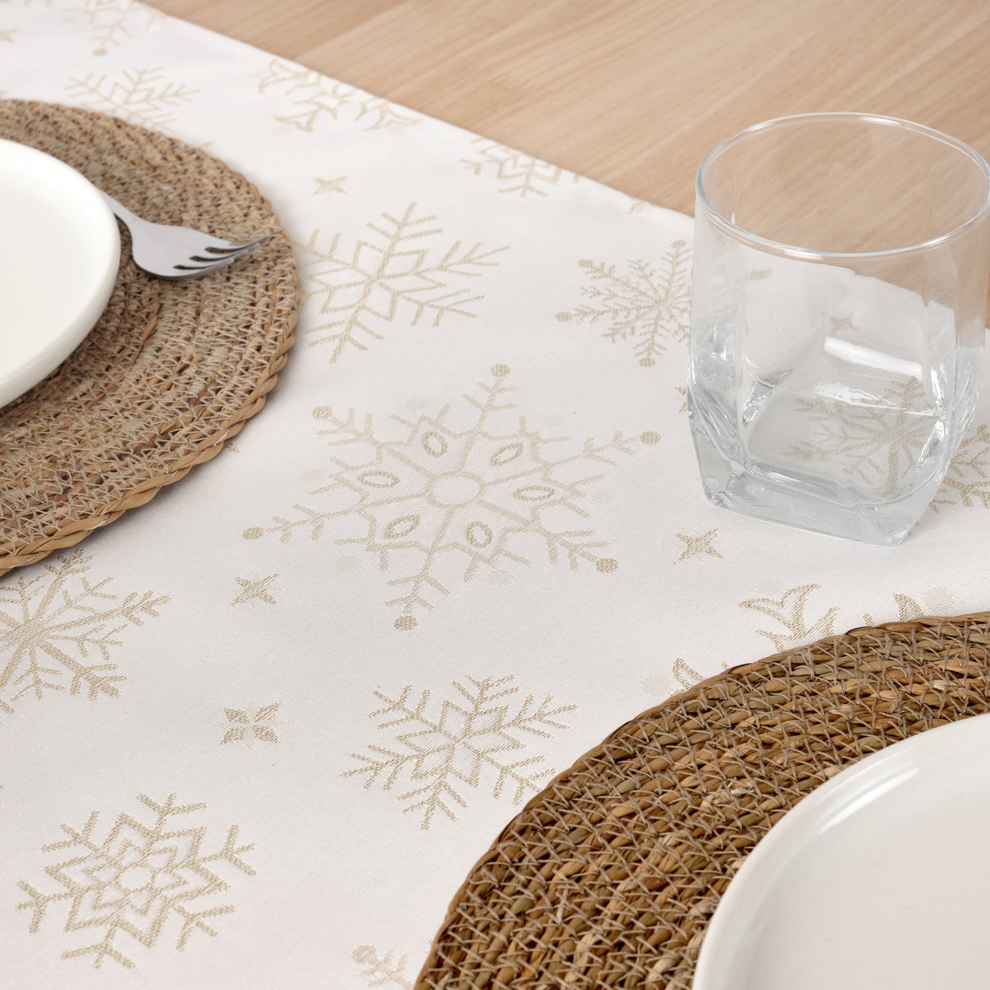Camino de mesa jacquard hilo dorado PSC4821 45x140 cm