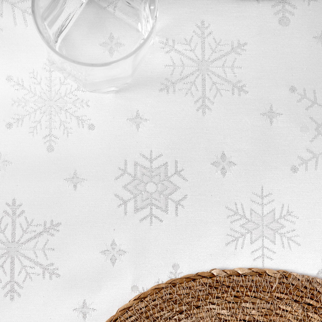 Camino de mesa jacquard hilo plateado PSC4821 45x140 cm