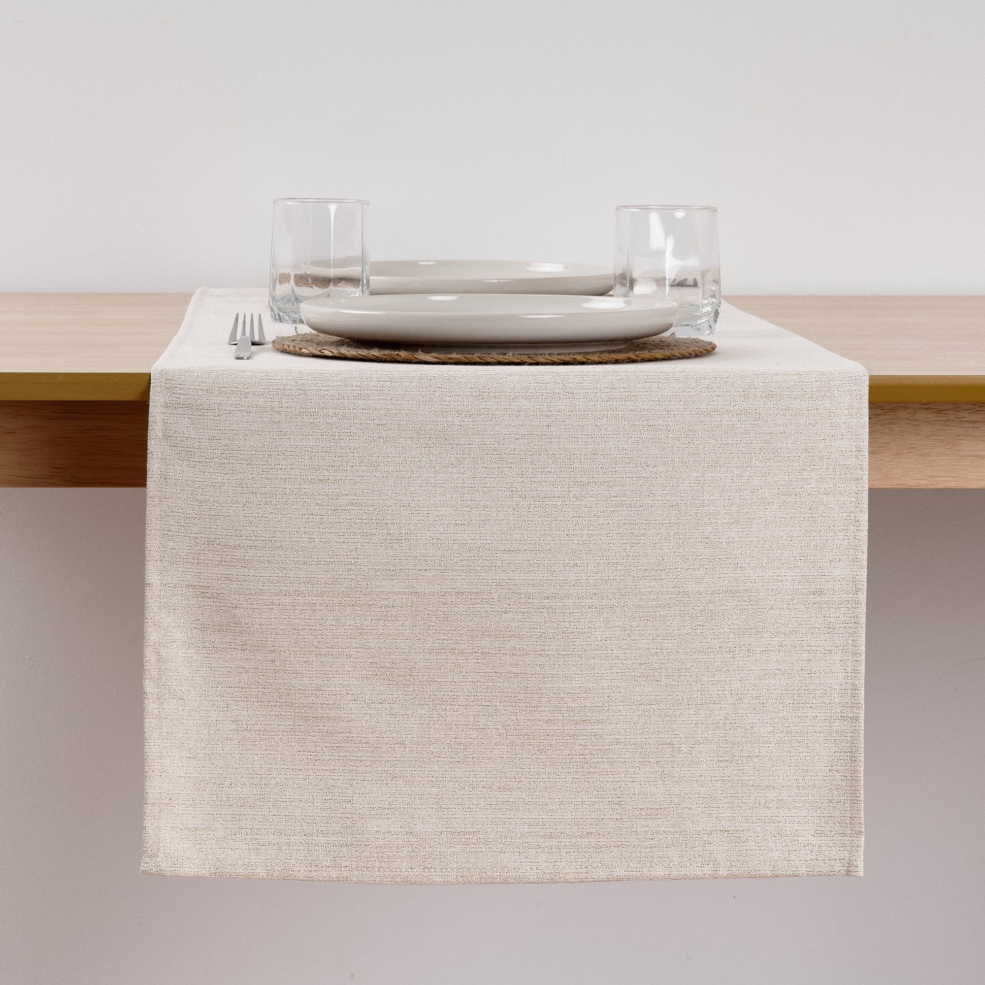 Camino de mesa jacquard hilo dorado R17948 45x140 cm