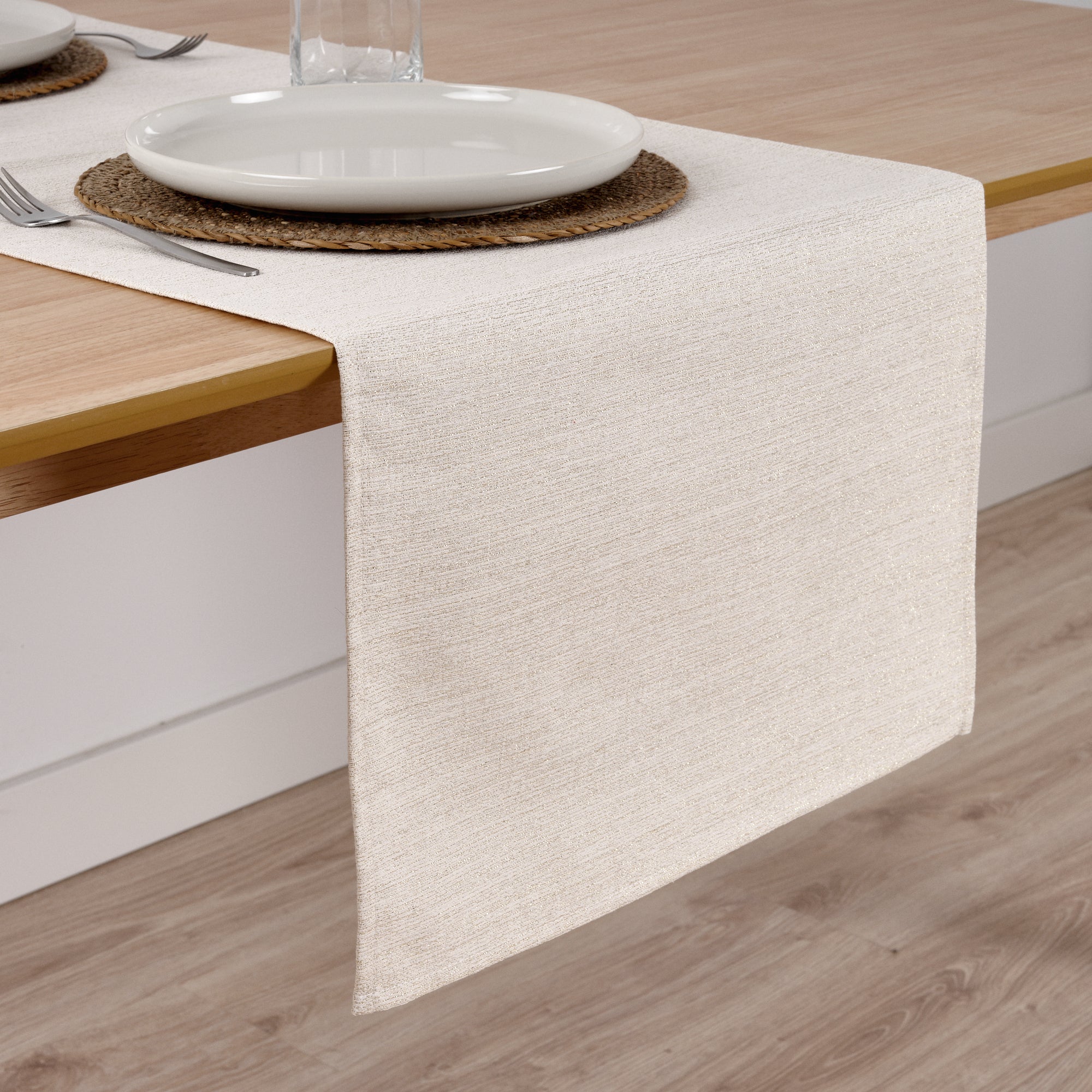 Camino de mesa jacquard hilo dorado R17948 45x140 cm